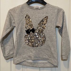 H&M Girls Bunny Sweatshirt Girls Size 8-10Y